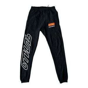 Heron Preston Outline CTNMB Sweatpants Black streetwear cotton drawstring Men M